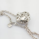 Pierre Cardin Silber Medaillon Herzform mit Kette, zeitloses Design