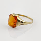 Goldring mit Citrin im Originaletui