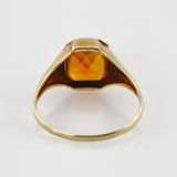 Goldring mit Citrin im Originaletui