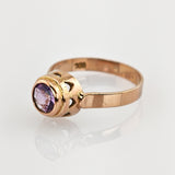 Moderner Goldring mit violettem Quarz – eleganter Damenring