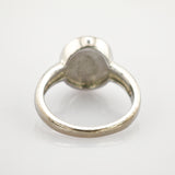 Silberring mit Opal Cabochon um 1970
