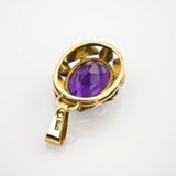 Gold Anhänger mit Amethyst um 1970