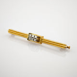 Gold Brosche mit Diamanten im Stil des Art Déco