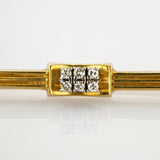 Gold Brosche mit Diamanten im Stil des Art Déco