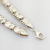Silberarmband mit Elefantenmotiven