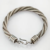 Silberarmband geflochtene Kordel, klassisches Design, um 1980