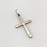 Weißgold Kreuz Anhänger, klare Form