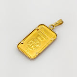 Goldbarren Anhänger mit Sternbild Krebs Releif