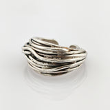 Silber Ring organische Form Mid-Century