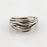 Silber Ring organische Form Mid-Century