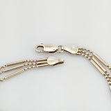 Filigrane, dreireihige Silber Armkette