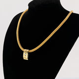 Gold Collier mit Diamant um 1970
