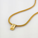 Gold Collier mit Diamant um 1970