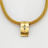 Gold Collier mit Diamant um 1970