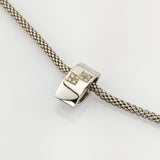 Weißgold Collier mit sieben Diamanten