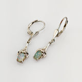 Silber Ohrringe mit Opal im Jugendstil