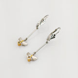 Weißgold Ohrhänger mit Diamanten, modern