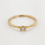 Goldring mit Diamant Solitär um 2000