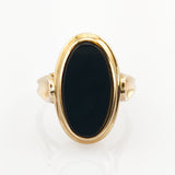 Goldring mit Onyx Cabochon modern