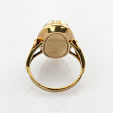 Goldring mit Onyx Cabochon modern