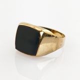 Gold Siegelring mit Onyx modern