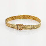 Gold Armband strukturiert modern