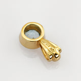 Gold Anhänger mit blauem Topas modern