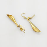 Gold Ohrringe Tropfenform modern