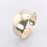 Silber Armreif Hammerschlag breit modernistisch