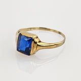 Goldring mit Saphir um 1930