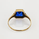 Goldring mit Saphir um 1930