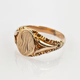 Gold Siegelring mit Monogramm um 1900