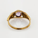 Goldring mit lila Turmalin um 1970