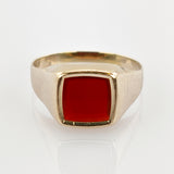 Gold Siegelring mit Karneolplatte