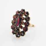 Goldring mit Granaten Rosettenmotiv um 1900