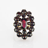 Goldring mit Granaten Rosettenmotiv um 1900