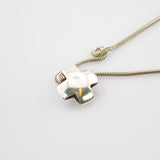 Silberkette mit Kreuzanhänger modern klar