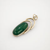 Silber Anhänger mit Chrysopras oval modern