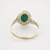 Silberring mit Malachit Cabochon oval modern