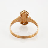Goldring mit Türkis filigran verziert um 1900