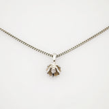 Weißgold Kette mit Diamant Anhänger Solitär modern