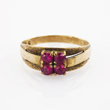 Goldring mit Rubinbesatz um 1970