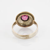 Silberring mit rosanem Turmalin im Stil der Moderne