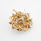 Brosche/Anhänger aus Gold mit Diamanten Blütenornament um 1900