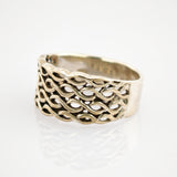 Silberring durchbrochenes Wellenornament modern