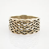 Silberring durchbrochenes Wellenornament modern